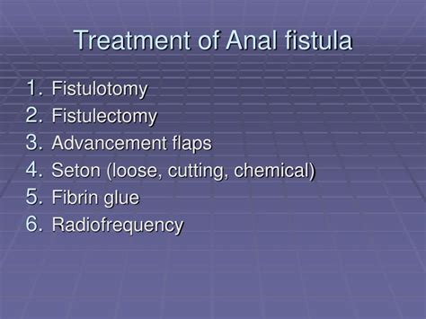 Ppt Treatment For Anal Fistula Powerpoint Presentation Free Download Id1202646