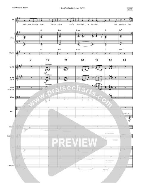 Great Are You Lord Choral Anthem Satb Orchestration All Sons And Daughters Arr Erik Foster