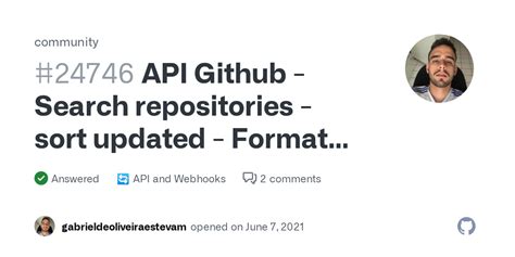 Api Github Search Repositories Sort Updated Format Timestamp