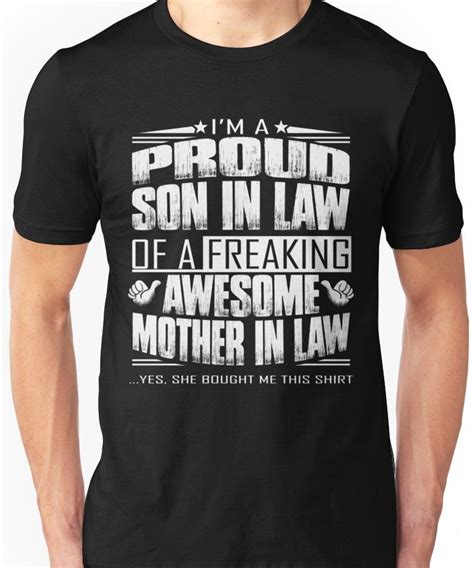 Im A Proud Son In Law Of A Freaking Awesome Mother In Law Shirt Essential T Shirt By
