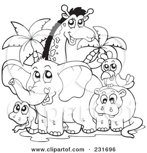 Jungle Animals Coloring Pages Preschool At Getdrawings Free Download