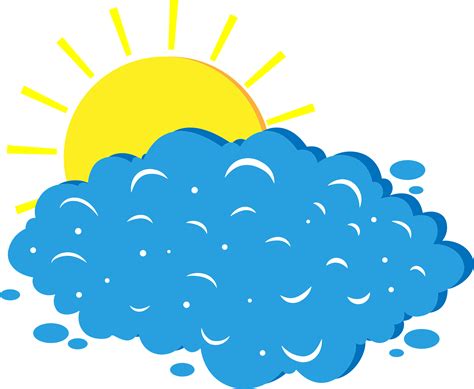 Sun And Clouds Clip Art Library