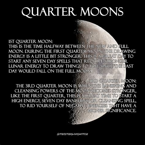 First Quarter Moon Magick And Third Quarter Moon Magick Moon Spells