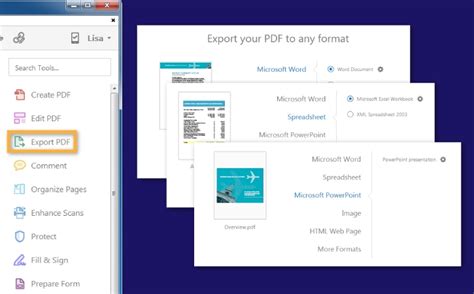 How To Export Pdf To Word Excel And Other Microsoft Formats