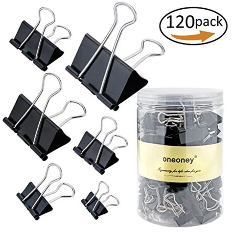 120 Pieces Binder Clips Paper Binder Clips For Notes Letter Paper Clip