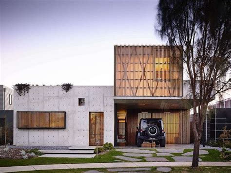 Pembakaran batu bata merah catatan: 23. Fasad Rumah Minimalis Konsep Modern Rustic