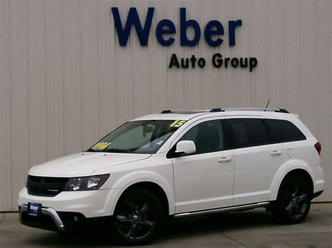 2015 White Dodge Journey Crossroad