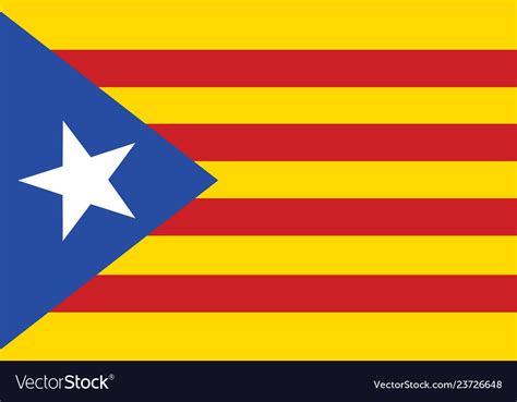 Flag Catalonia Catalonian Flag Autonomous Vector Image