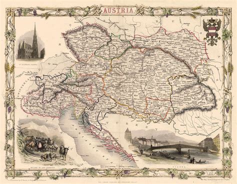 Map Of Austria 1850 Photograph By Andrew Fare