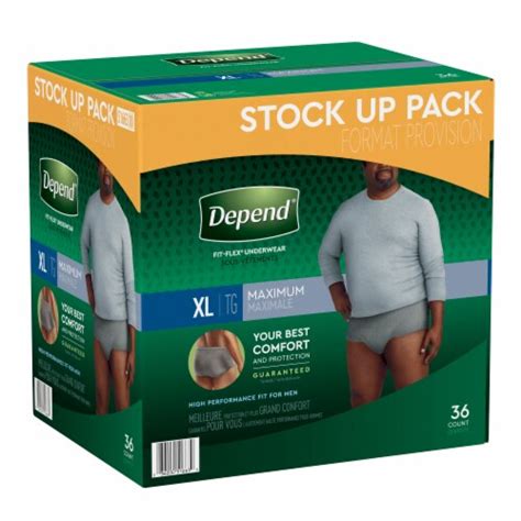 Depend Fit Flex Maximum Absorbency Xl Mens Incontinence Underwear