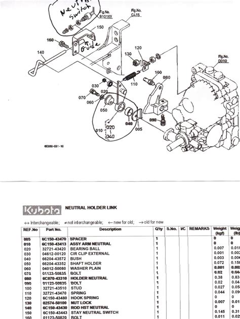 Kubota B7500 Parts List
