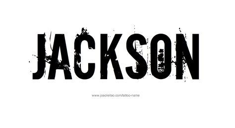 Jackson Name Tattoo Designs