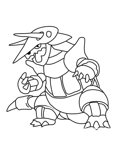 Pokemon Aggron Coloring Pages Free Printable