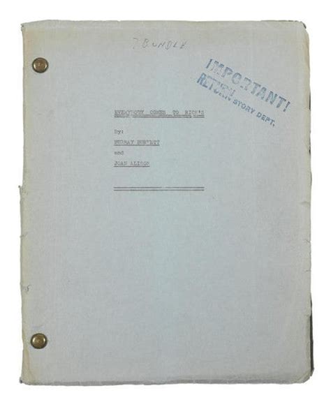 Birth Of Casablanca Script Offered At 60000 With Bonhams Paul
