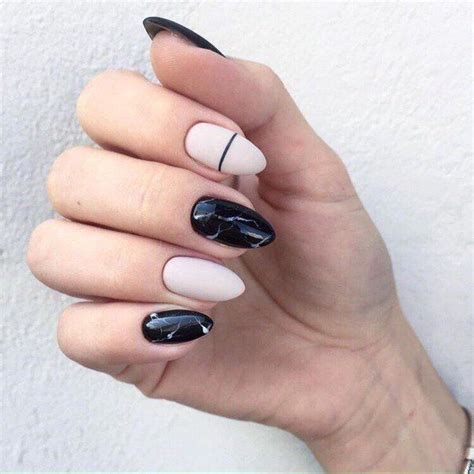 57 Marble Nail Art Design Useful For Everyone Almond