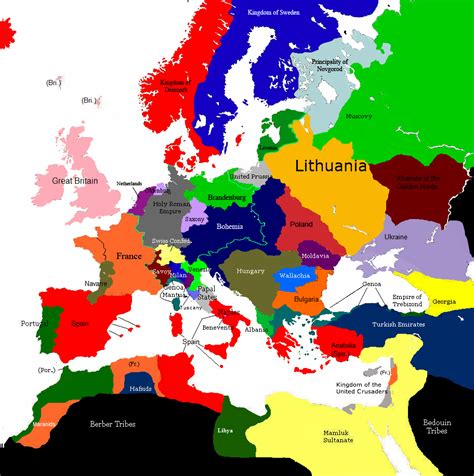 Europe 1430 1461 1491 Map Game Alternative History Fandom