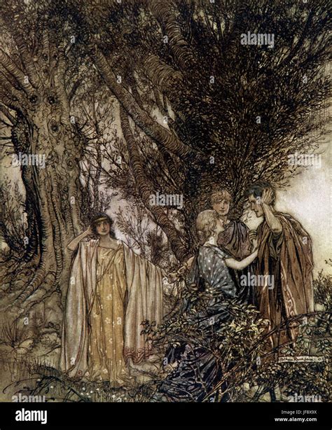 a midsummer night s dream illustration by arthur rackham 1867 1939 to the play by william