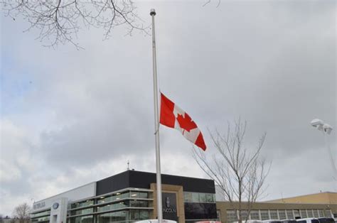 Needless to say, it should be treated, used and displayed with respect. @Waterloo Ford will fly our #Canadian flag at half mast ...