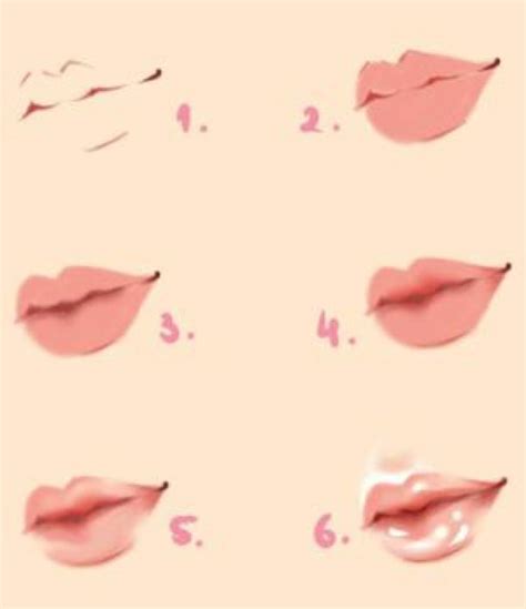 Lips Tutorial By Kipichuu On Deviantart Lips Drawing Digital