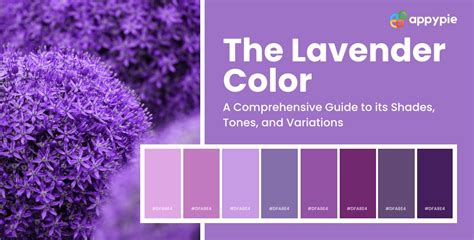 Different Shades Of Purple Color Chart