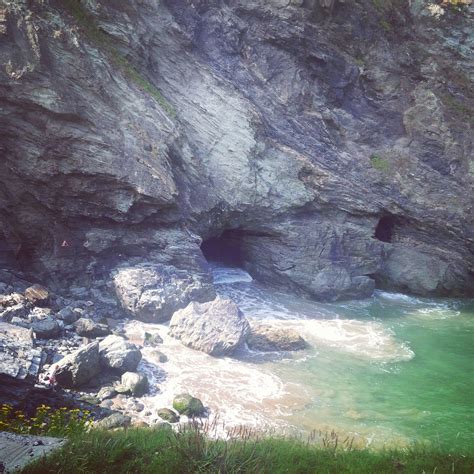 Merlins Cave Tintagel Cornwall Natural Landmarks Nature Landmarks