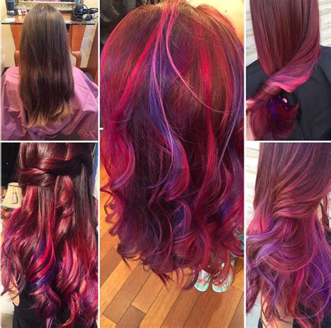 Hair Color Red And Purple Red Hair Color Hair Styles Hair Color