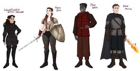 Player Characters Lineup By Meowtownpolice On Deviantart