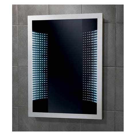 Futuristic Looking Mirrors With Led Lights Behind The Glass Mirror