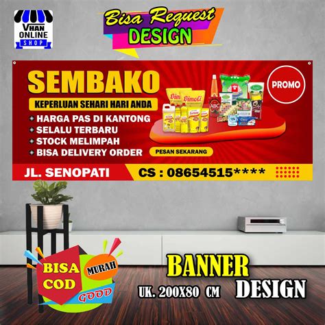 Spanduk Toko Sembako Keren Contoh Desain Spanduk Images