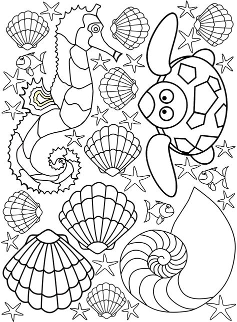 * must be even and ≤ 900. Seaside Creatures Colouring Page | Rooftop Post Printables