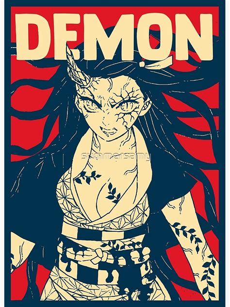 Demon Nezuko Poster By Summersamy Redbubble