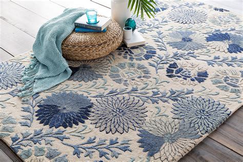 Blue And White Floral Rug Vintage Collection Blue And White Rug