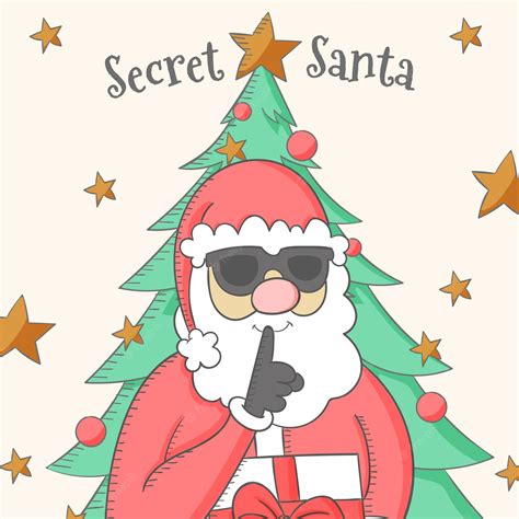 secret santa cartoon cut out stock images and pictures alamy clip art library