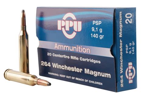 Ppu Pp264 Standard Rifle 264 Win Mag 140 Gr Pointed Soft Point Psp 20