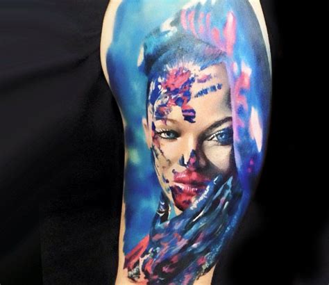 Woman Face Tattoo By Samuel Potucek Post 13784 Face Tattoos For