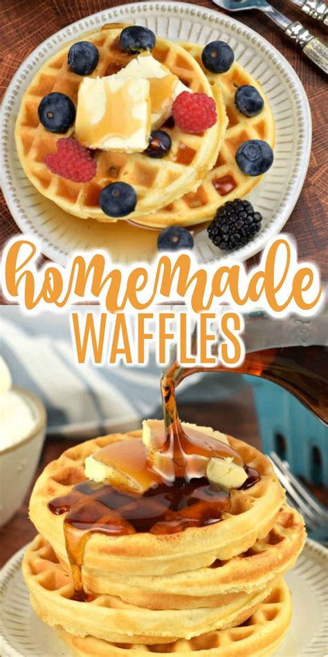 Easy Homemade Waffles Mix Recipe Shugary Sweets