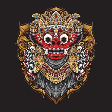 Balinese Barong With Ornament Vector 4881696 Vector Art At Vecteezy
