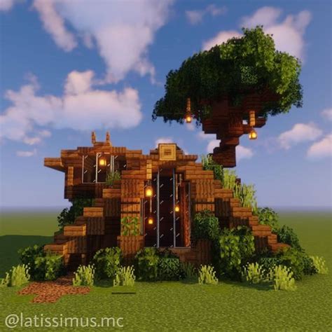 Casa Natural Minecraft In 2020 Minecraft Houses Minecraft Buildings
