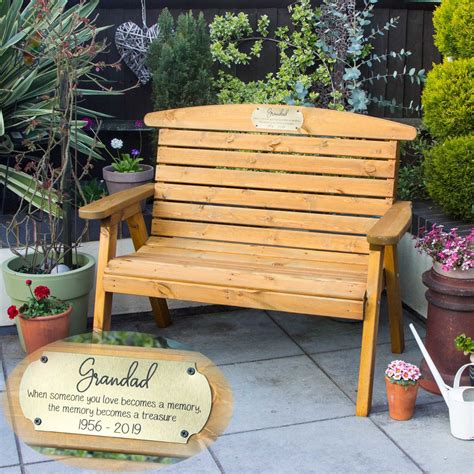 Personalised Memorial Garden Bench The Laser Boutique