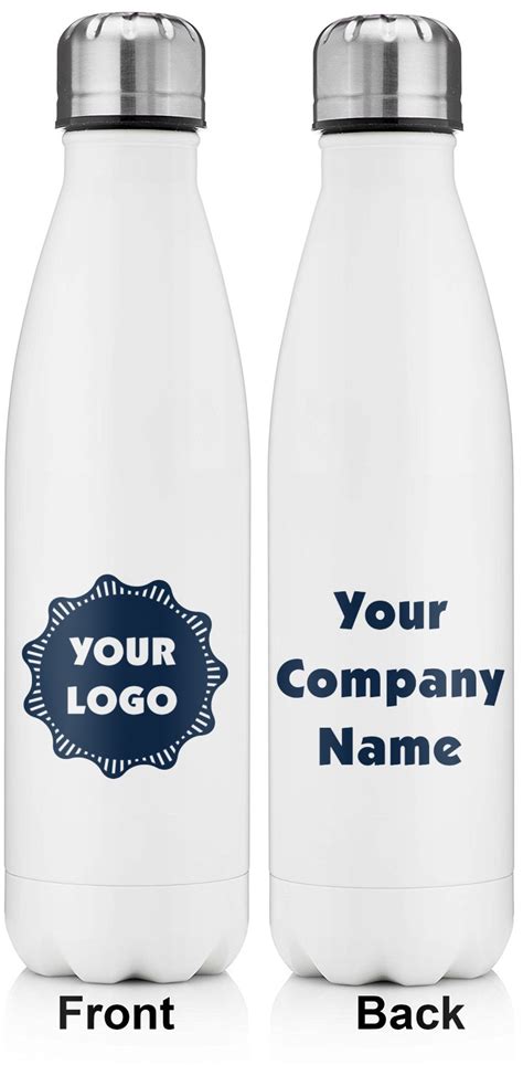 Logo And Company Name Tapered Water Bottle 17 Oz Stainless Steel