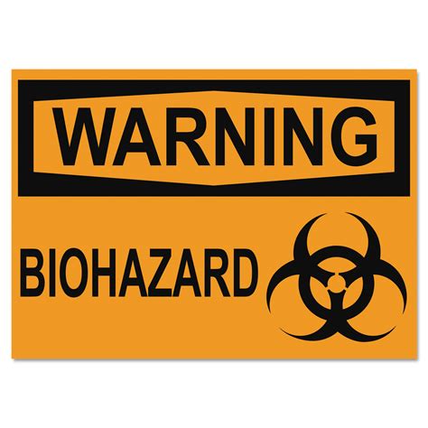 Headline Sign 5498 Osha Safety Signs Warning Biohazard Orangeblack