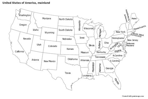 Mapas De Muestra Para Estados Unidos De Am Rica Continente Blanco Negro Mapa De Estados