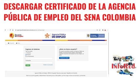 Cómo Descargar Certificado De La Agencia Pública De Empleo Del Sena