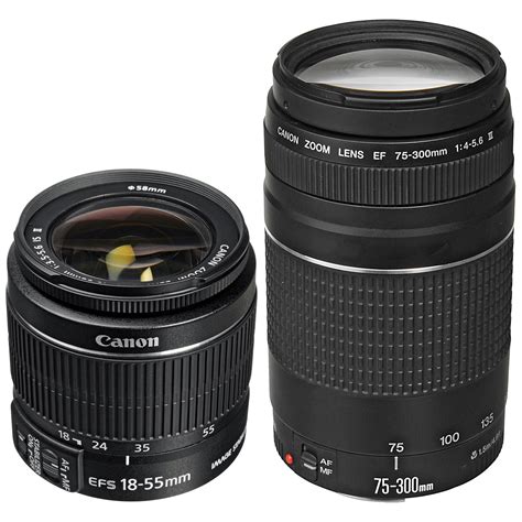 Buy Canon Eos Rebel T7 Ef18 55mm Ef 75 300mm Double Zoom Kit T7 Ef18