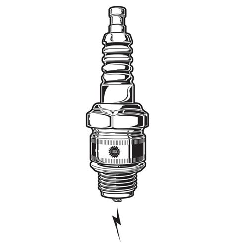 Drawing Of A Spark Plug Clip Art Library