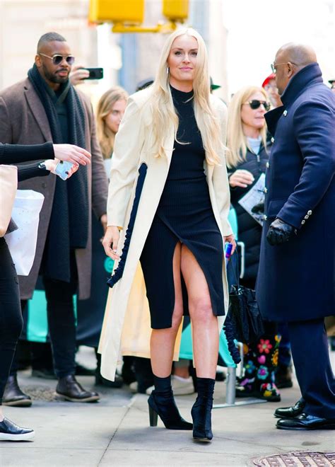 Lindsey Vonn Upskirt Outside Aol Build In Nyc 02 21 2019 Celeb Central