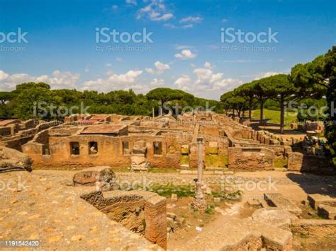 Ostia Antica Rome Italy Stock Photo Download Image Now Aerial View