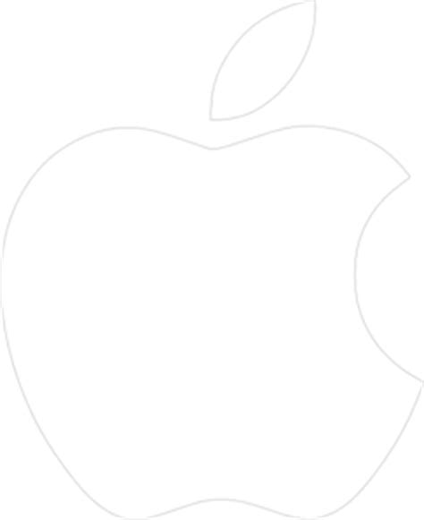 White Apple Logo On Black Background Clip Art at Clker.com ...