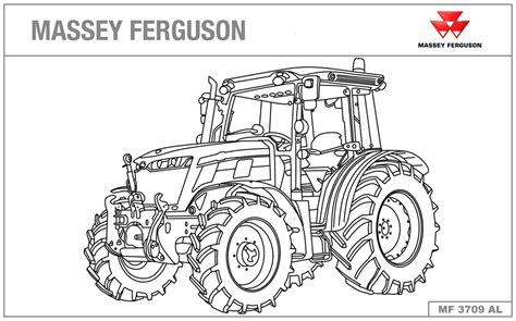 Kleurplaat Tractor Deutz Massey Ferguson Malvorlage Coloring And My