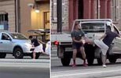 Driver In Adelaide Road Rage Brawl Try To Karate Kick Each Other As